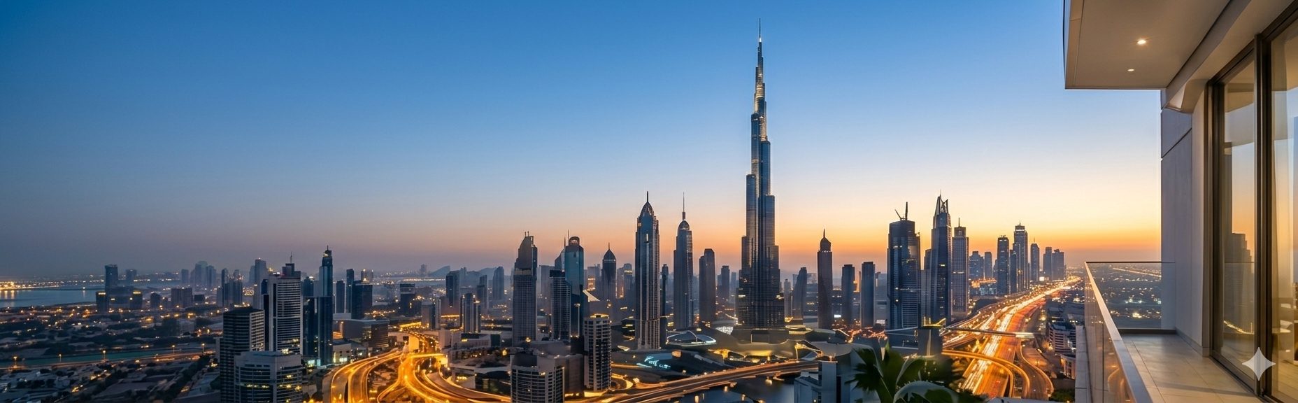 Dubai skyline with the Burj Khalifa